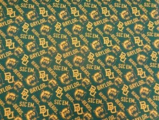 BAYLOR UNIVERSITY "BEARS" SPORT DESIGN BRAND NEW 1/2 YARD PIECE 100 COTTON