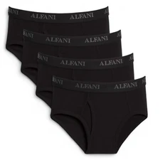 Alfani Men's 4 Pack Cotton Briefs Underwear TAGLESS WICKING Black XXL 2XL NWOT