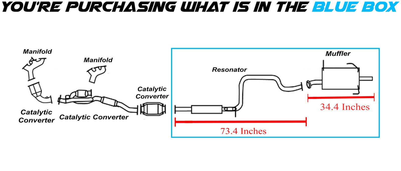 Muffler Resonator Pipe Exhaust System Kit fits1999 Maxima 3.0L Californiia Emm. 712809050659 eBay