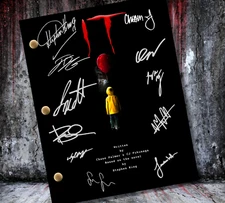 IT Movie Autographed Signed Movie Script Reprint Full Screenplay Full Script 