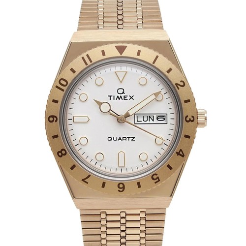 Timex-Q 36mm Gold-Tone Steel MOP White Dial Quartz Ladies Watch TW2U95800VQ - Picture 2 of 6