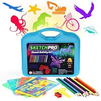 55-pc Stencil Drawing Kit W/ Case - Full Set Of Drawing Stencils For Kids Art - 55-pc Stencil Drawing Kit W/ Case - Full Set Of Drawing Stencils For Kids Art -