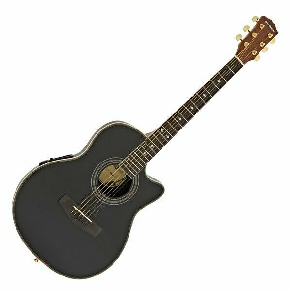 Gear4music RB120BK Roundback Electro Acoustic Guitar Black for sale