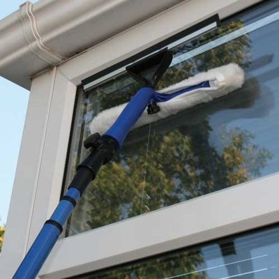 3.5M TELESCOPIC WINDOW CLEANER KIT WINDOW CLEANING EQUIPMENT SQUEEGEE ...