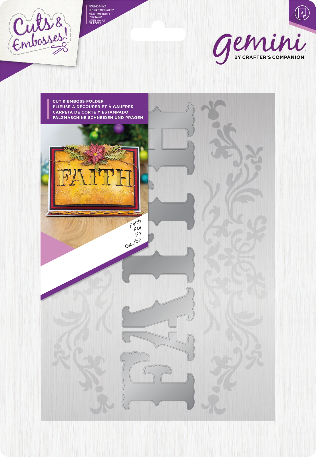 FAITH - Crafters Companion Gemini Christmas Cut & Emboss Folder
