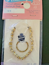 Vintage Premier Doll Gold Link Rope Necklace  Bracelet 4 15-20  Cissy