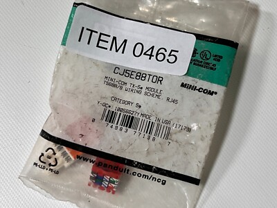 PANDUIT - Mini-com - CAT5E Jack - UTP - Orange - CJ5E88TOR QTY 1