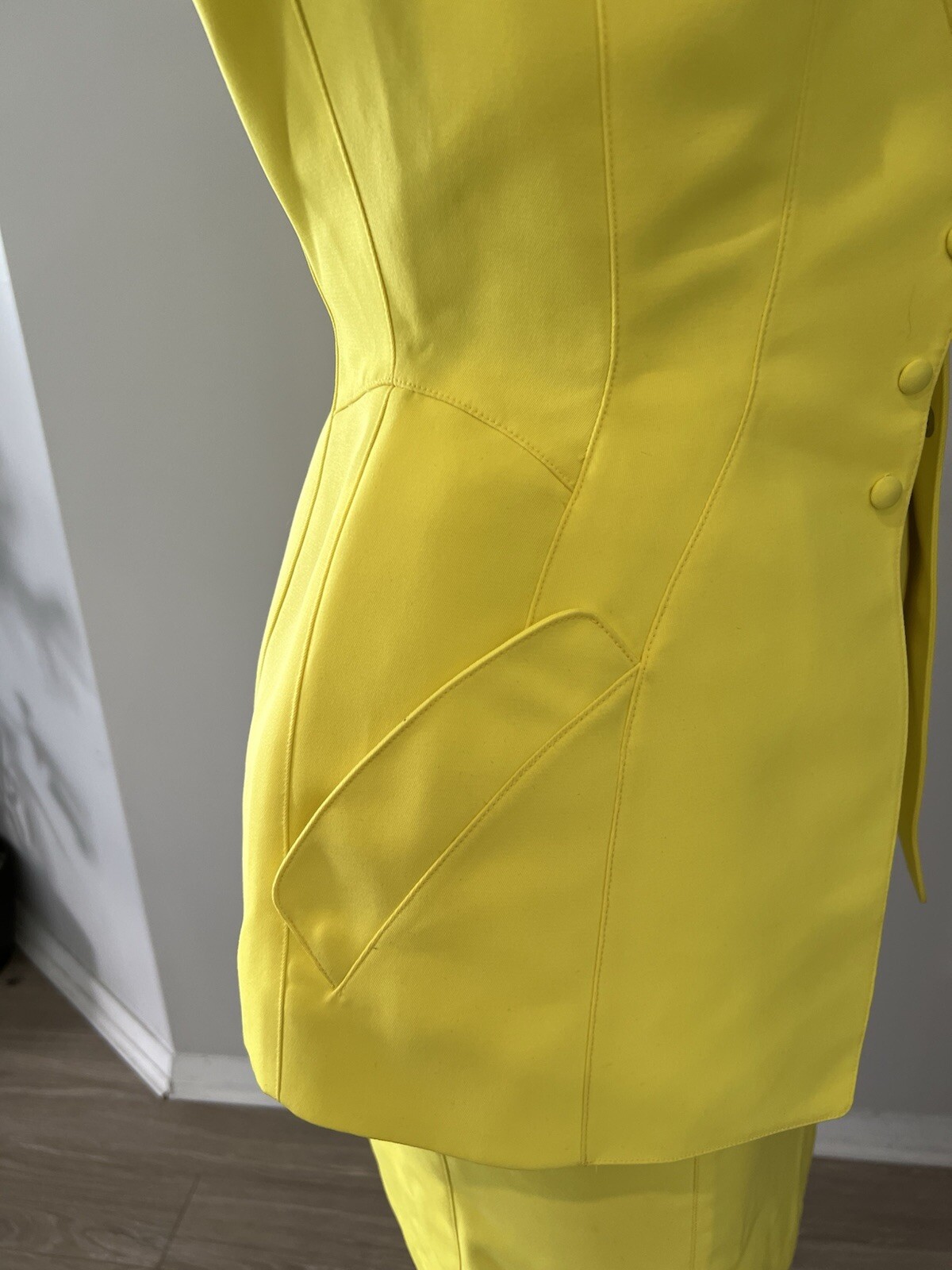 Thierry Mugler RARE Suit. Neon Yellow image 5