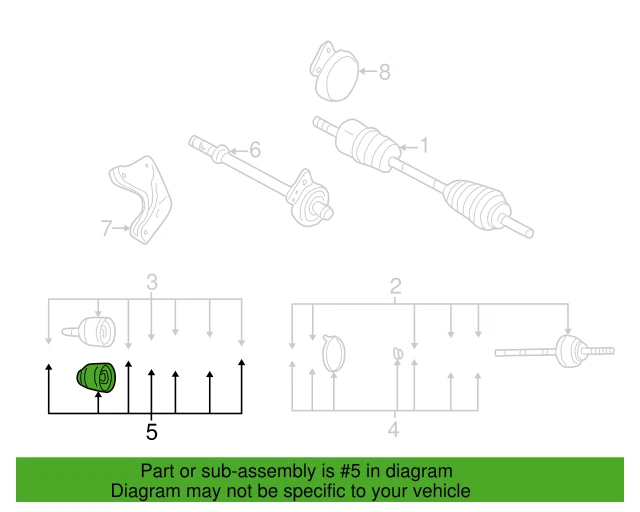 Bota de eje interior Mazda Tribute 2001-2006 genuina GG05-22-540 Foto 2 de 3
