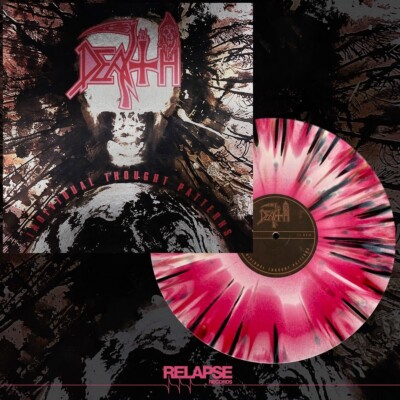 DEATH INDIVIDUAL THOUGHT PATTERNS, SPLATTERED Pink, White & RED Colored Vinyl LP