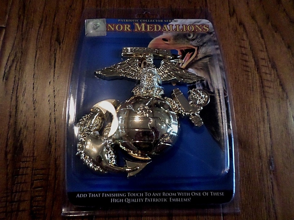 U.S MARINE CORPS EGA GOLD OVERSIZED EAGLE GLOBE & ANCHOR WALL MEDALLION ...