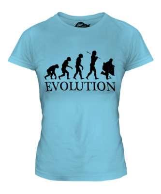 PLUMBER EVOLUTION LADIES T-SHIRT TEE TOP GIFT PLUMBING TAPE