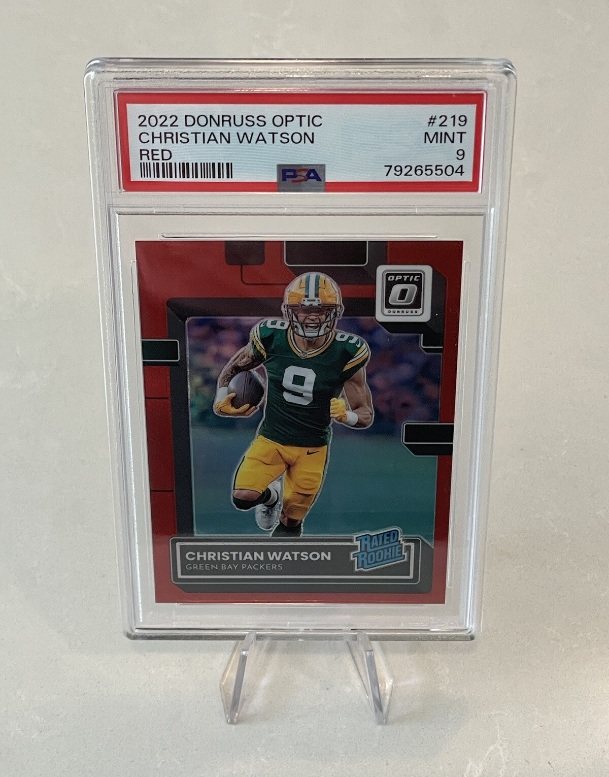 2022 Panini Donruss Optic - Rated Rookie Christian Watson #219 Red ...