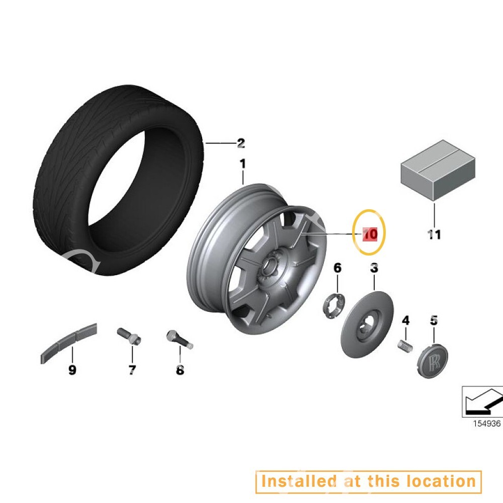 For Rolls Royce Phantom 15-20 New Model Wheel Hub Chrome Strip OEM：36106777236