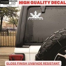 Filipino Pride Philippine Flag Vinyl Decal Sticker Car Window 5.5 X 3.25 Filipino Pride Philippine Flag Vinyl Decal Sticker Car Window 5.5 X 3.25