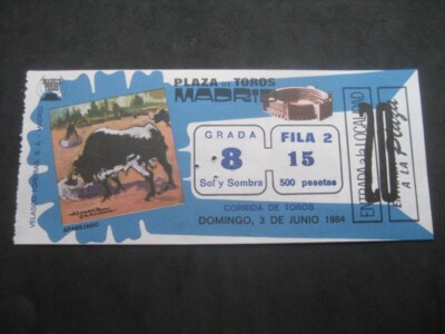 BULL ENTRY. PLAZA DE MADRID 1984. PEGASUS ADVERTISING (NEW, UNCUT)