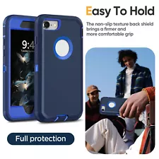 For iPhone 6 6s Plus Case Heavy Duty Shockproof Hybrid Rugged Rubber Phone Cover