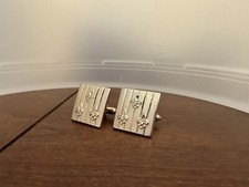 Vintage Swank Cufflinks Fleur de Lis Design Gold Tone