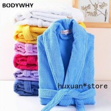 Lovers 100 Cotton Terry Bathrobe Men Women Solid Towel Sleepwear Long Bath Robe