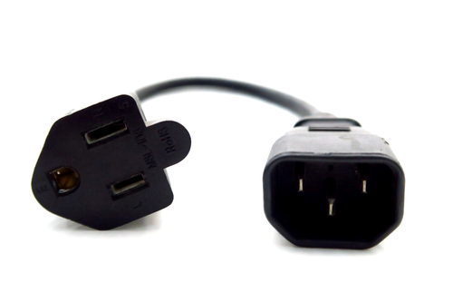 Extensión de alimentación de CA macho a hembra IEC 60320 C13 a C14 tipo E 3 clavijas 18 AWG 10A - Imagen 3 de 4