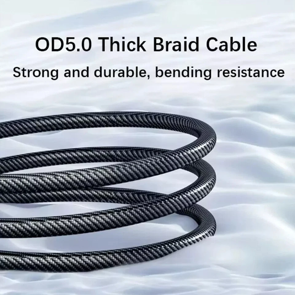 120w Super Fast USB Type-C Charging Braid Phone Charger Lead with Display LOT - Image 3 of 4