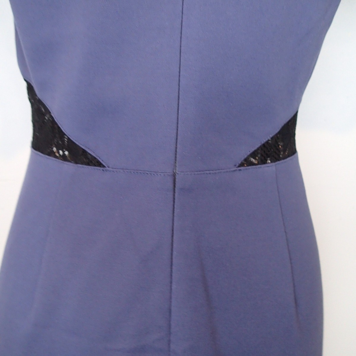 Rebecca Taylor Dress Sheath Blue Navy black Lace Short Sleeve New 6 v neck  | eBay