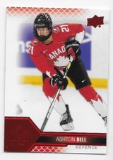 22/23 UPPER DECK TEAM CANADA JUNIORS RED PARALLEL Ashton Bell #52