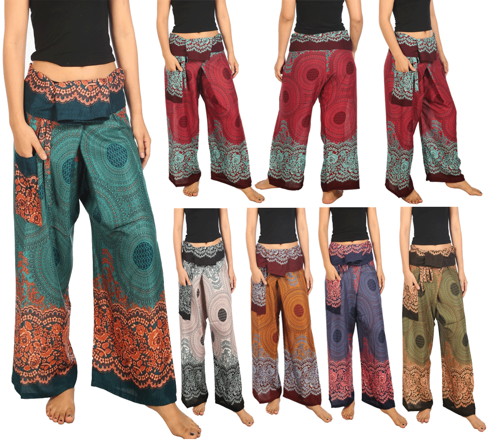 wrap waist pants