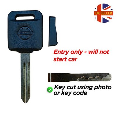 NSN14 car key for Nissan Micra, Note -  spare key cut by photo or key code