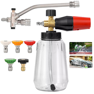 #ad Snow Foam Lance Cannon Gun Car Wash Soap Bottle Sprayer Pressure Washer Set USA $31.98
