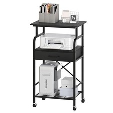 Tall Printer Stand, 3 Tier Printer Cart with Storage, Industrial Printer Tabl...