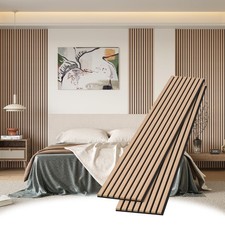 Oak Acoustic Slat Wall Panel 2pk 8x1" Modern