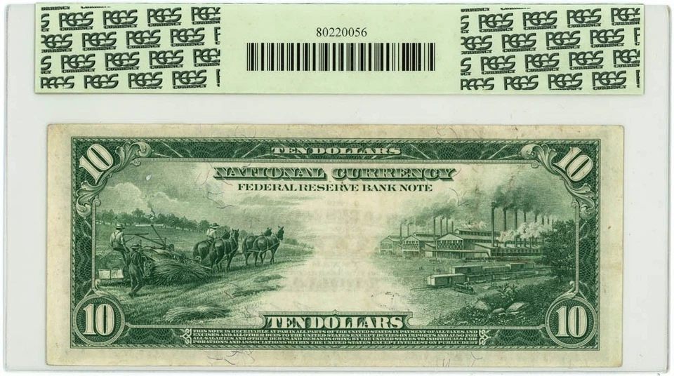 FR.819 $10 1915 Federal Reserve Bank Note Dallas VF35 PCGS Currency 950750-41 - Image 2 of 3