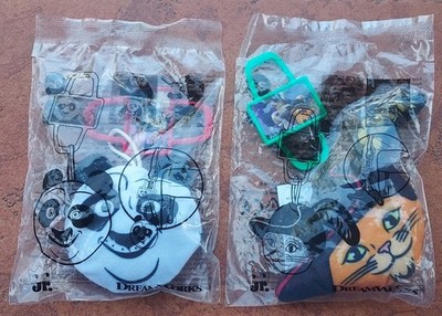 Burger King kids meal toy Kung Fu Panda & Puss In Boots backpack clip 2024 NIP