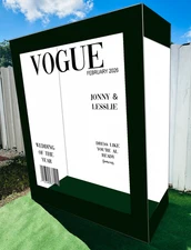 6.3ft by 5.4ft Magazine photo booth, magazine life size, custom magazine, Vogue