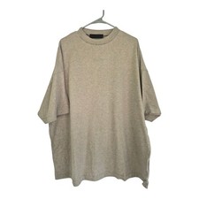 Fear of God Essentials Oversized T-Shirt Heather Oatmeal Gray Logo Tee Size M