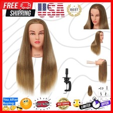 26"-28" Mannequin Head Hair Styling Training Head Manikin Cosmetology Doll He...