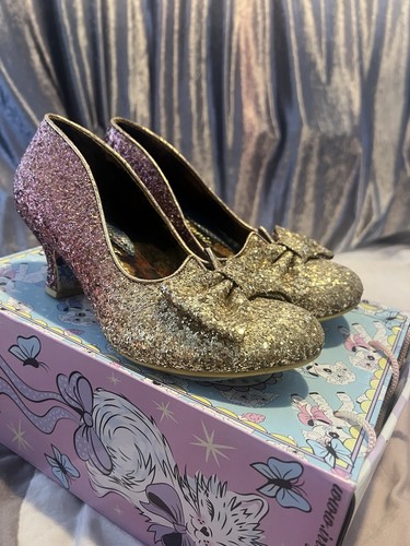 Irregular Choice Size 6 Pink&Gold Glitter Court Heels - 第 2/11 張圖片