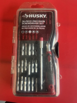 #ad Husky 36 Piece Precision Screwdriver Set Mixed Drive Includes Case $27.00