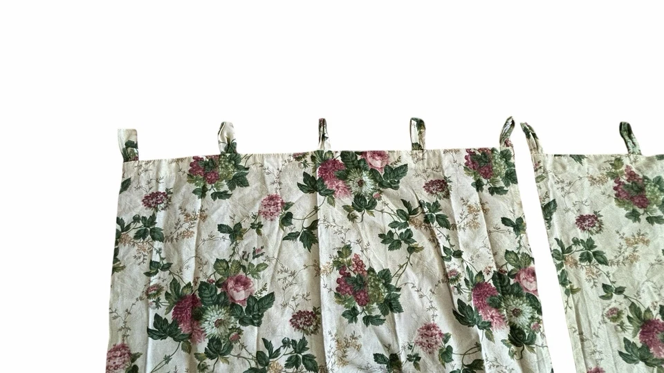 Пара винтажных занавесок с цветочным узором Waverly Garden Room 63 дюйма на 38 дюймов - Изображение 3 из 4