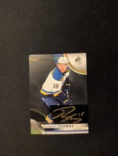 2023-24 UD SP Authentic Robert Thomas Limited Gold Auto Black St-Louis Blues