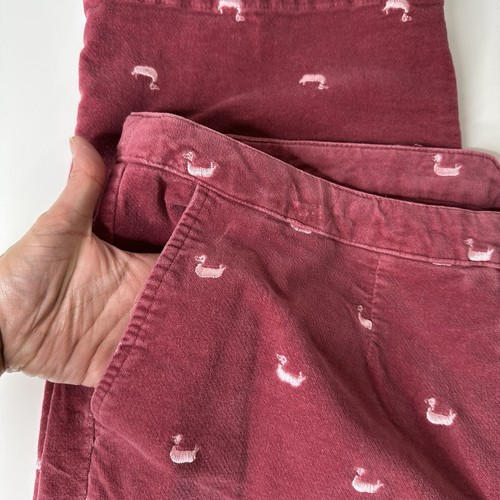 Pantalone donna ricamato in velluto rosa testa d'anatra taglia 20W novità stravagante artistico - Foto 10 di 16