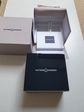 SCATOLA OROLOGIO 100% ORIGINALE ULYSSE NARDIN VETRO BLU E LEGNO