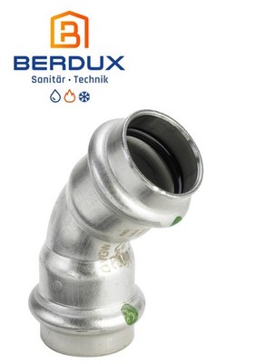 Viega Pressfitting Bogen 45° i/i 42mm 1 Stück Sanpress Inox Wasser / Heizung NEU