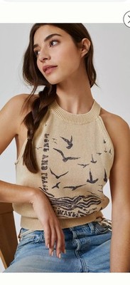 Anthropologie Pilcro Making Waves Tank Size XS