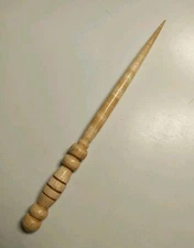 Maple Wood Hand Made Wooden Stiletto Awl Needlework Laying Tool Sewing Bodkin 6"