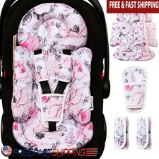 Reversible Baby Car Seat Insert Plush Wicking Mesh Full Support Machine Washable