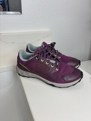 Merrell Women s Trail Running Shoes Purple Mesh Hiking Sneakers Size 3