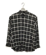 BALENCIAGA          Back logo check shirt black 556878/TDM03