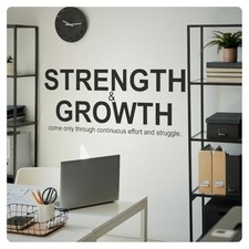 Strength and Growth Motivational Inspirational Wall Decal Sticker Quote Decor